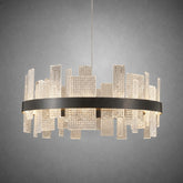 Lyra Round Glass Chandelier