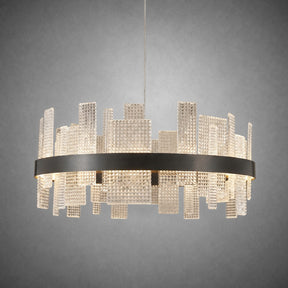 Lyra Round Glass Chandelier