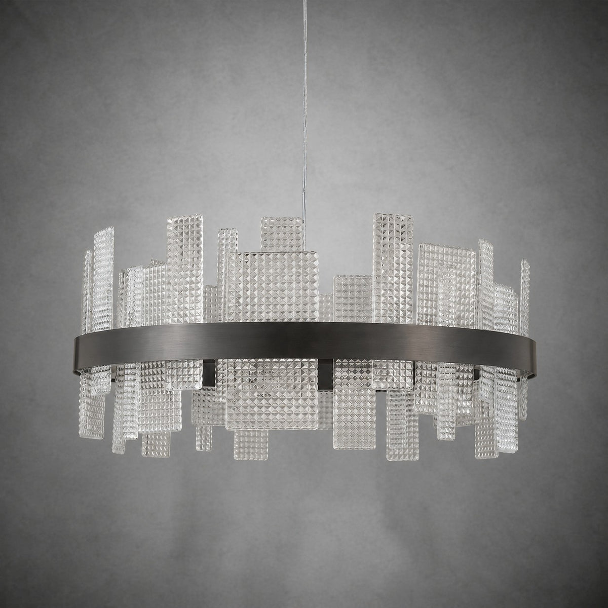 Lyra Round Glass Chandelier