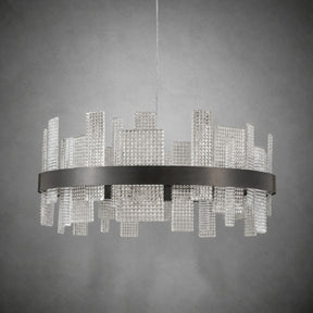 Lyra Round Glass Chandelier