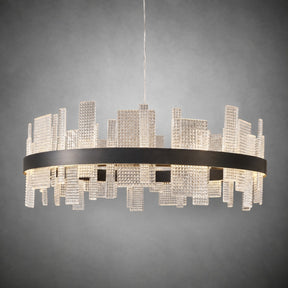 Lyra Round Glass Chandelier