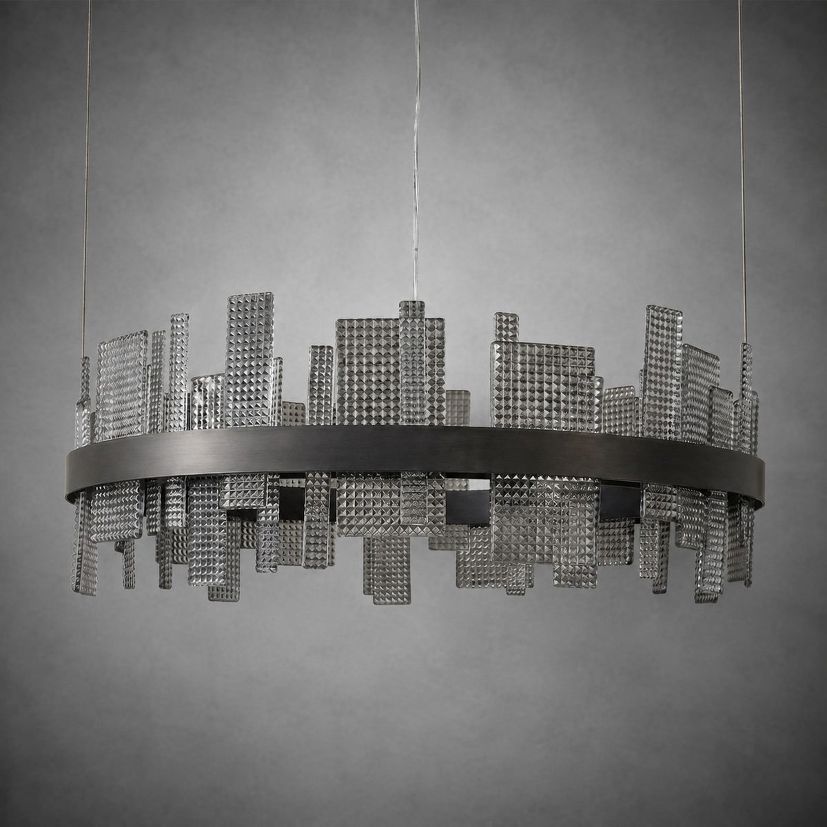 Lyra Round Glass Chandelier