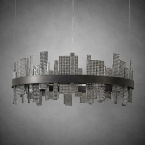 Lyra Round Glass Chandelier