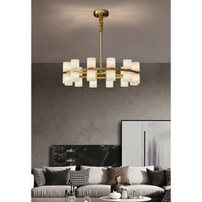Lysandra Modern Alabaster Round Chandelier
