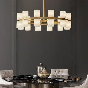 Lysandra Modern Alabaster Round Chandelier