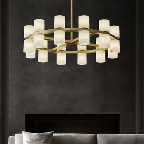 Lysandra Modern Alabaster Round Chandelier