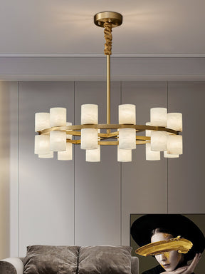 Lysandra Modern Alabaster Round Chandelier