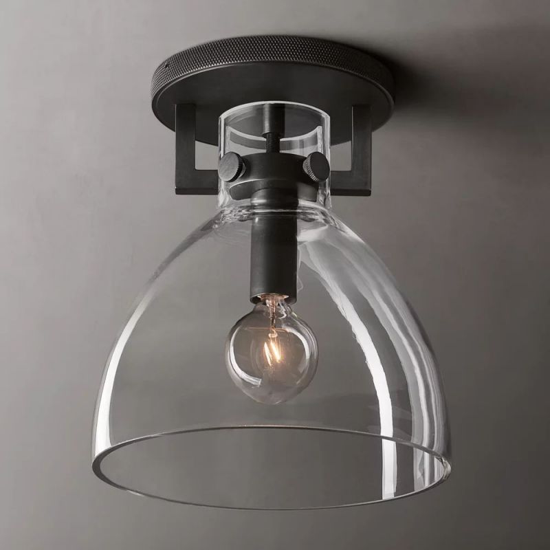 Machini Glass Cloche Flushmount 10''