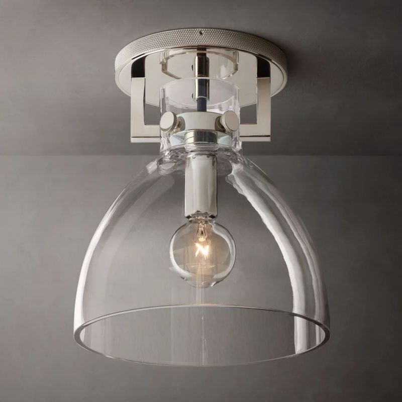 Machini Glass Cloche Flushmount 10''