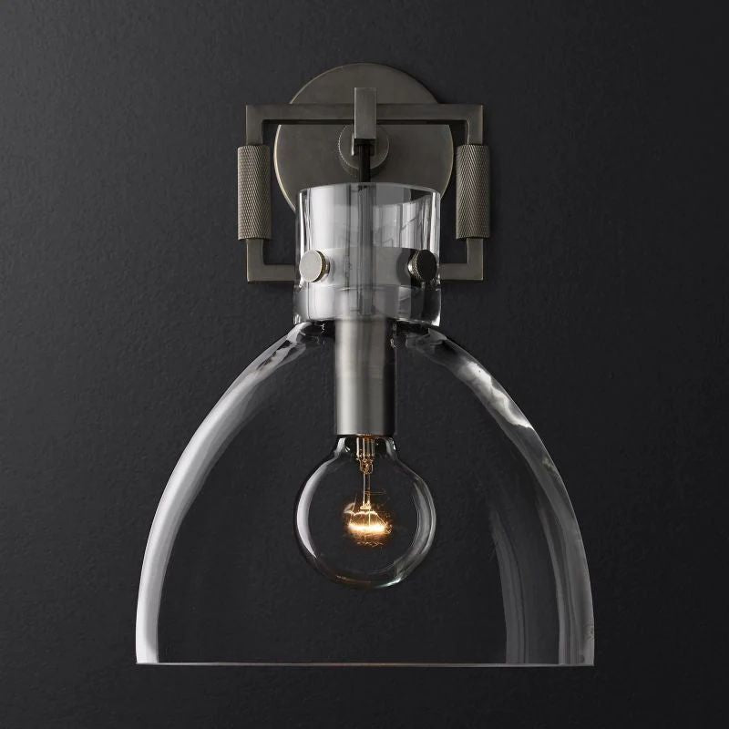 Machini Glass Cloche Sconce 10''