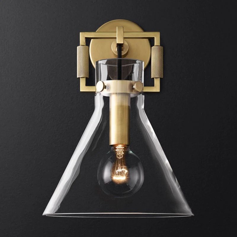 Machini Glass Funnel Wall Sconce