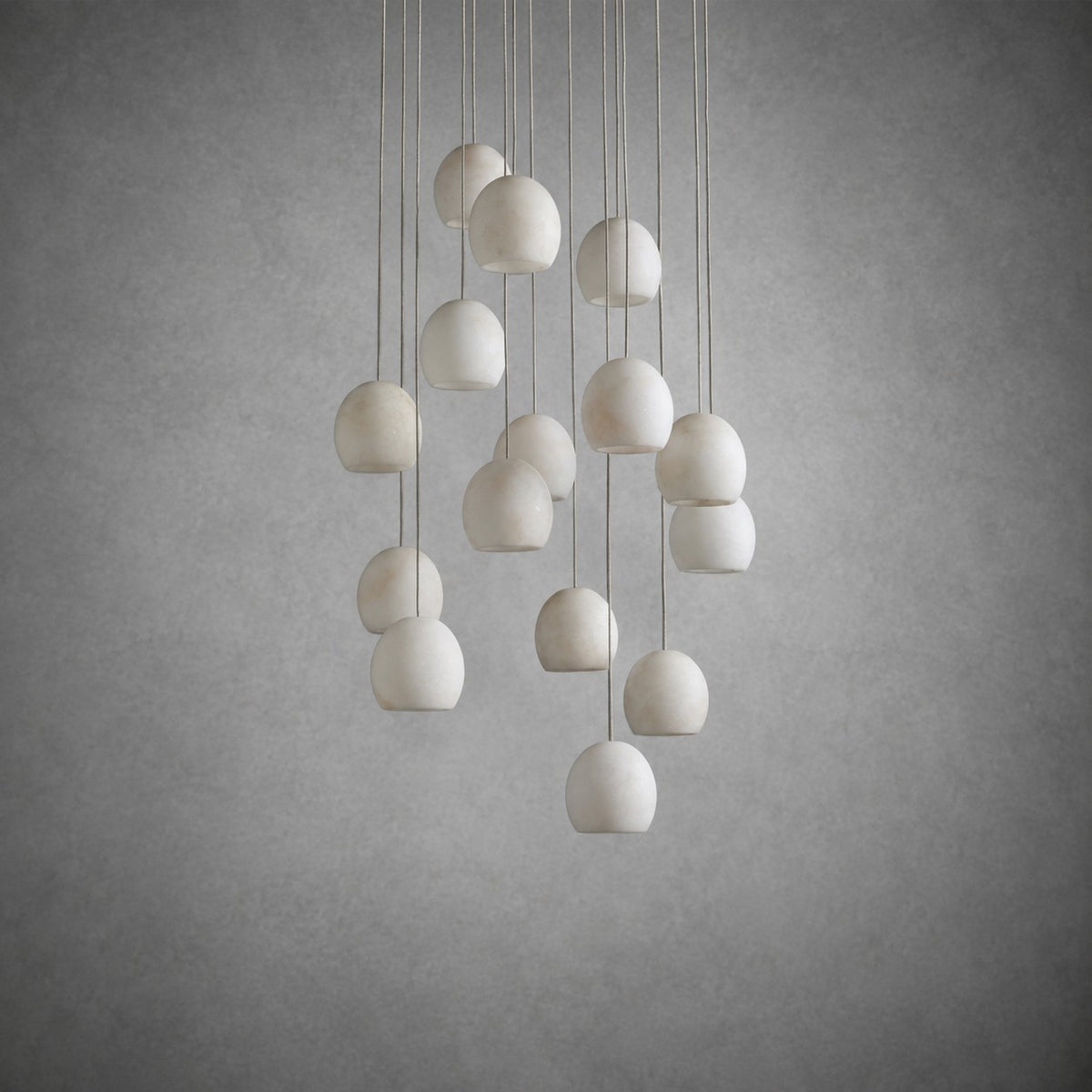 Maeva Round Alabaster Chandelier 13'' 21'' 36''