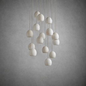 Maeva Round Alabaster Chandelier 13'' 21'' 36''