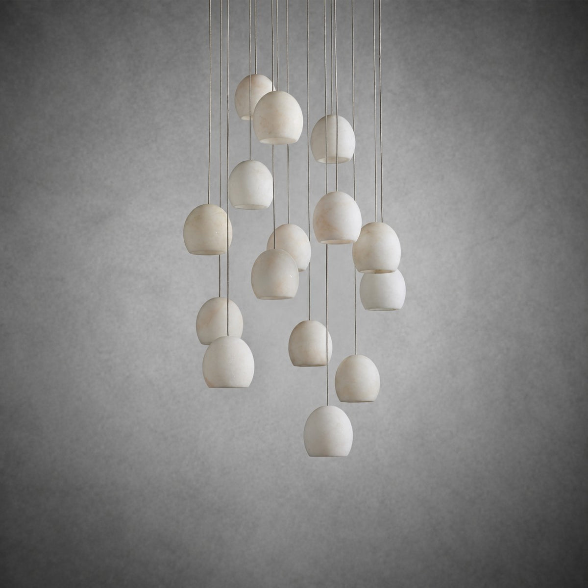 Maeva Round Alabaster Chandelier 13'' 21'' 36''