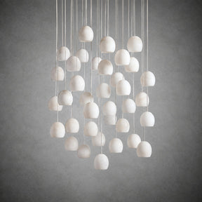 Maeva Round Alabaster Chandelier 13'' 21'' 36''
