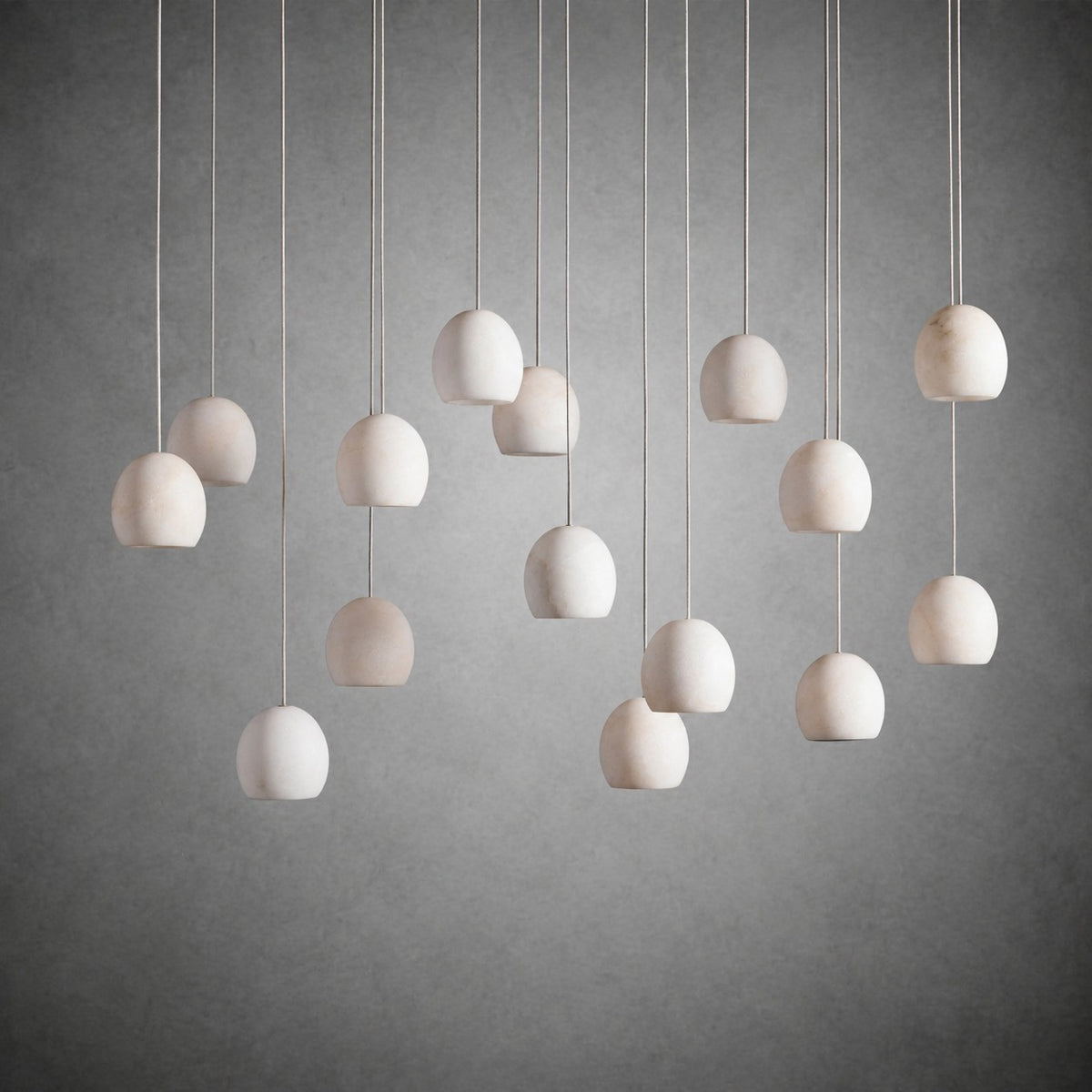 Maeva Round Alabaster Chandelier 13'' 21'' 36''