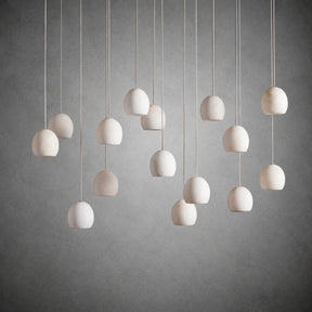 Maeva Round Alabaster Chandelier 13'' 21'' 36''