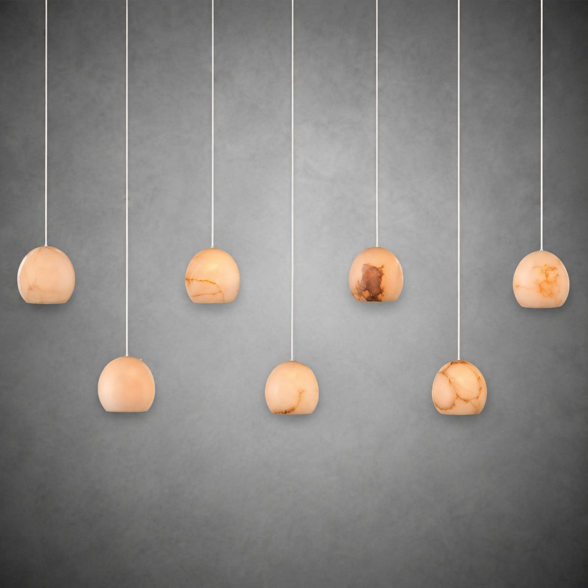 Maeva Round Alabaster Chandelier 13'' 21'' 36''
