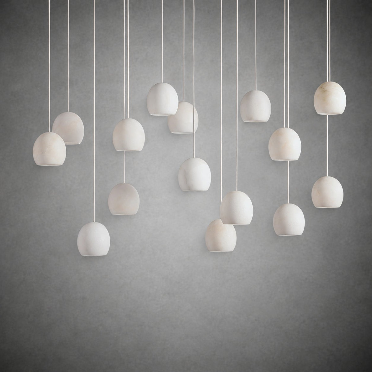 Maeva Round Alabaster Chandelier 13'' 21'' 36''