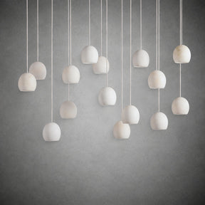 Maeva Round Alabaster Chandelier 13'' 21'' 36''