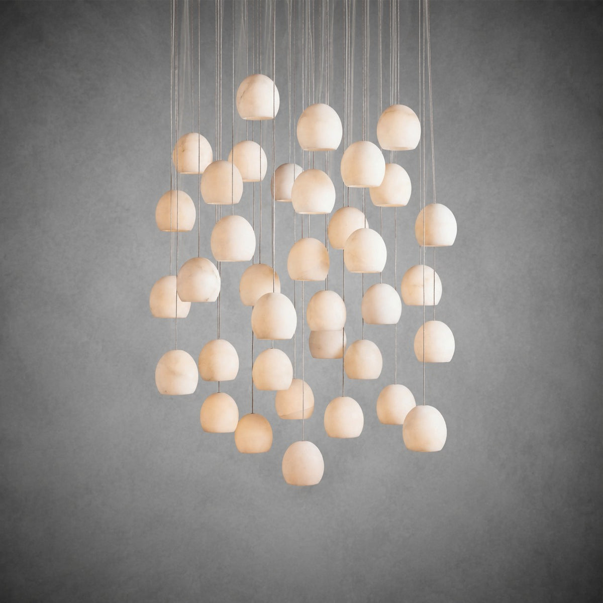 Maeva Round Alabaster Chandelier 13'' 21'' 36''