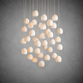 Maeva Round Alabaster Chandelier 13'' 21'' 36''