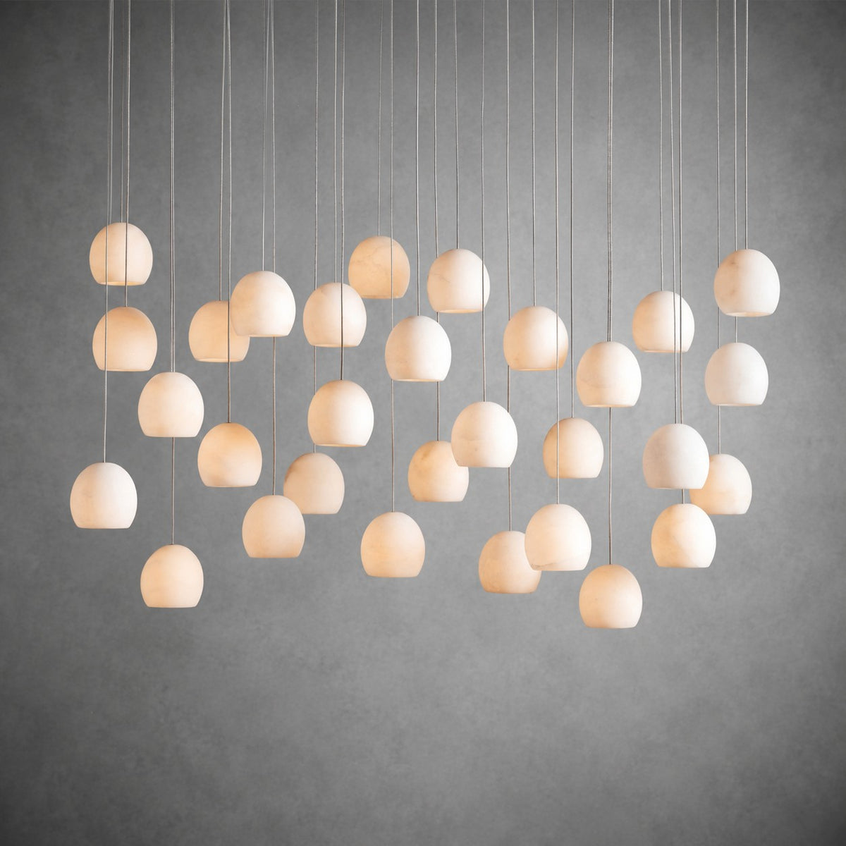 Maeva Round Alabaster Chandelier 13'' 21'' 36''