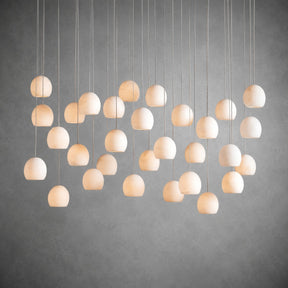 Maeva Round Alabaster Chandelier 13'' 21'' 36''