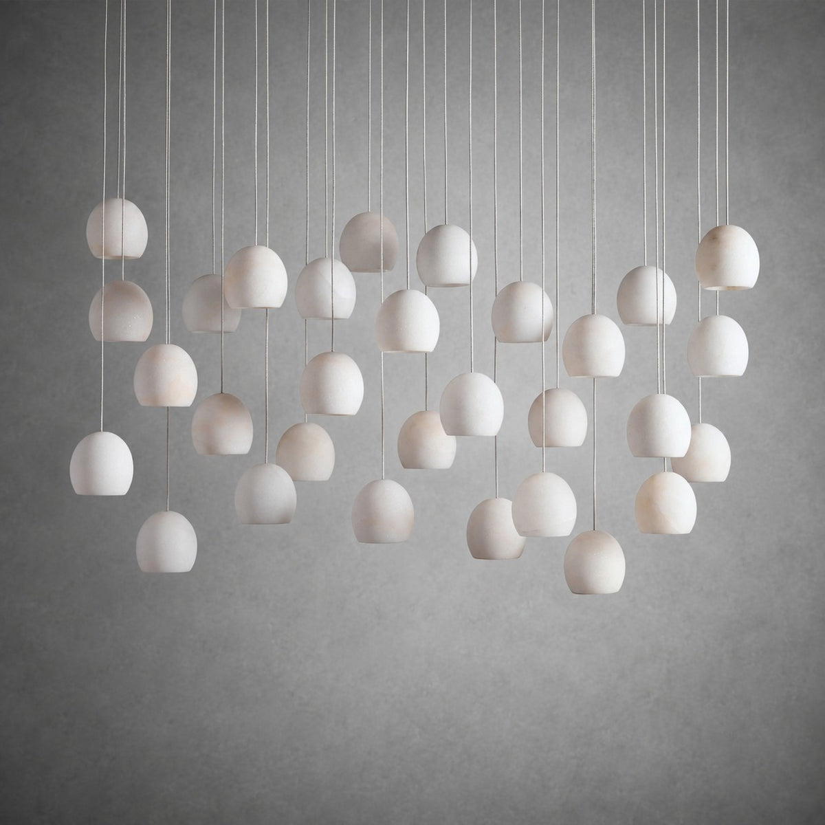 Maeva Round Alabaster Chandelier 13'' 21'' 36''