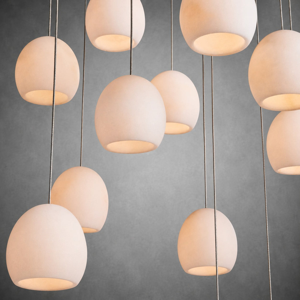 Maeva Round Alabaster Chandelier 13'' 21'' 36''