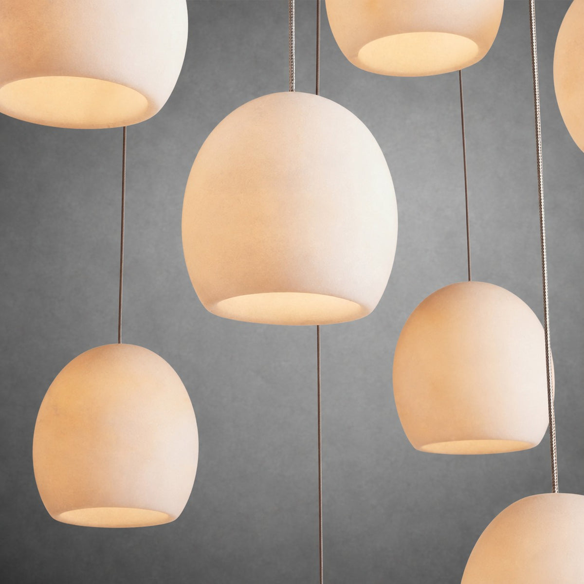 Maeva Round Alabaster Chandelier 13'' 21'' 36''