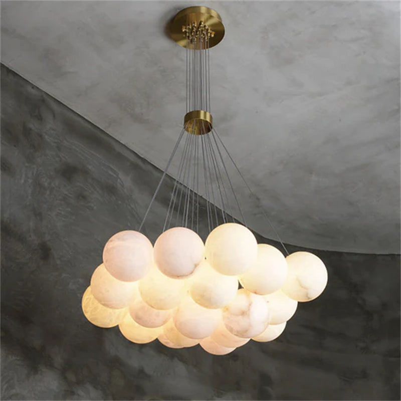Mancy Modern Creative Alabaster Ball Chandelier