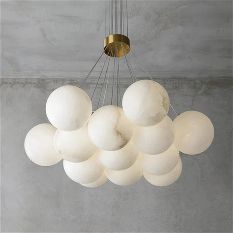 Mancy Modern Creative Alabaster Ball Chandelier