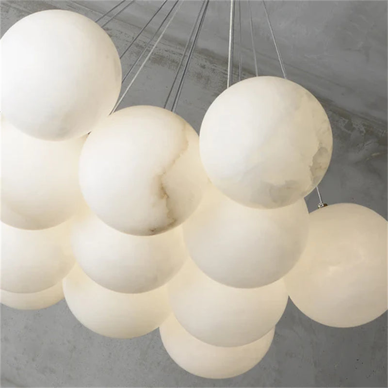 Mancy Modern Creative Alabaster Ball Chandelier