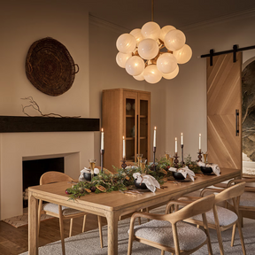 Mandoza Brass Glass Chandelier