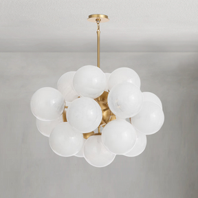 Mandoza Brass Glass Chandelier