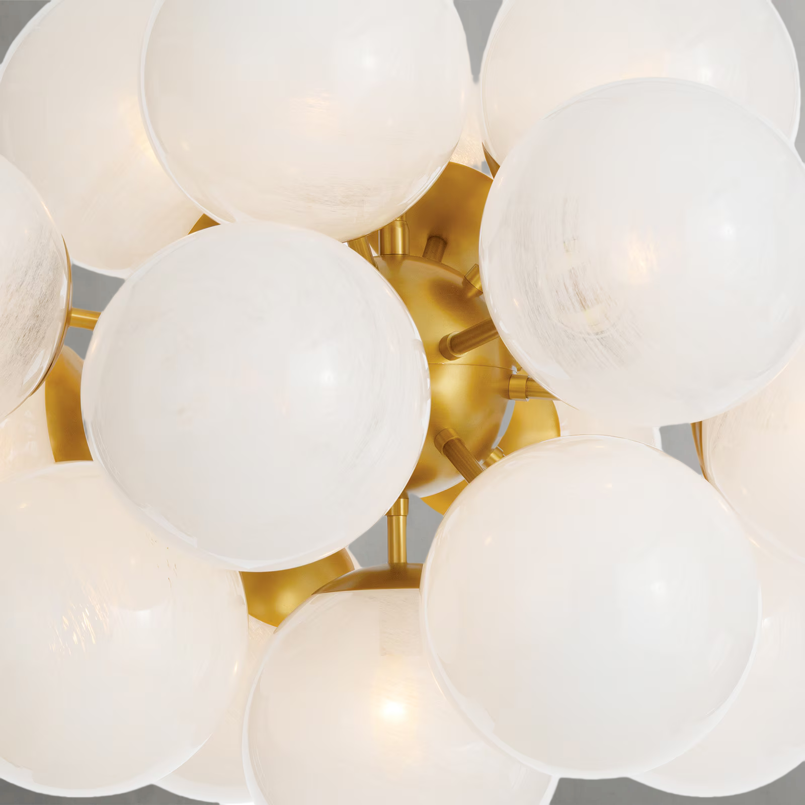 Mandoza Brass Glass Chandelier