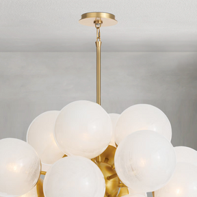 Mandoza Brass Glass Chandelier