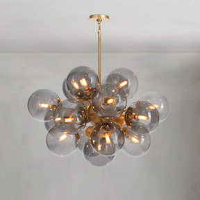 Mandoza Brass Smoked Glass Chandelier