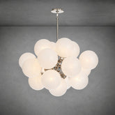 Mandoza Nickel Glass Chandelier