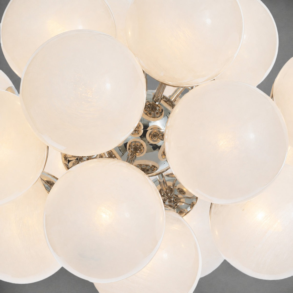 Mandoza Nickel Glass Chandelier