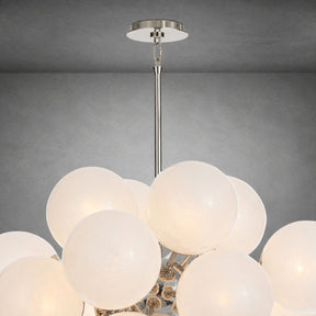 Mandoza Nickel Glass Chandelier