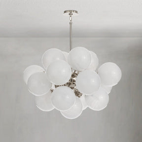 Mandoza Nickel Glass Chandelier