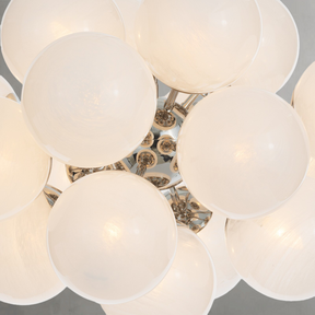 Mandoza Nickel Glass Chandelier