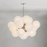 Mandoza Nickel Glass Chandelier