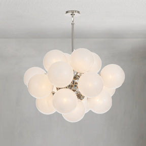 Mandoza Nickel Glass Chandelier