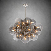 Mandoza Nickel Smoked Glass Chandelier