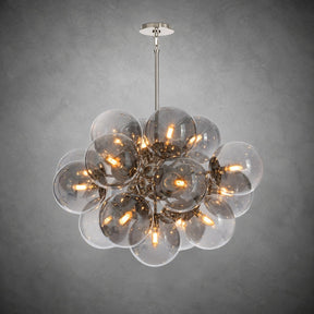 Mandoza Nickel Smoked Glass Chandelier