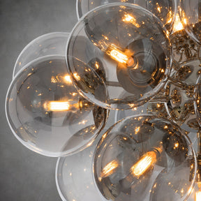 Mandoza Nickel Smoked Glass Chandelier