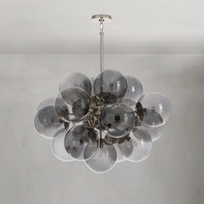 Mandoza Nickel Smoked Glass Chandelier